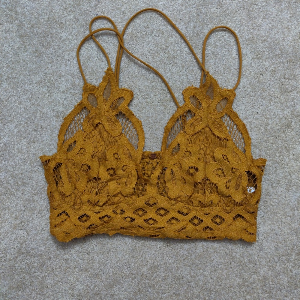 Free People Mustard Bralette NWOT